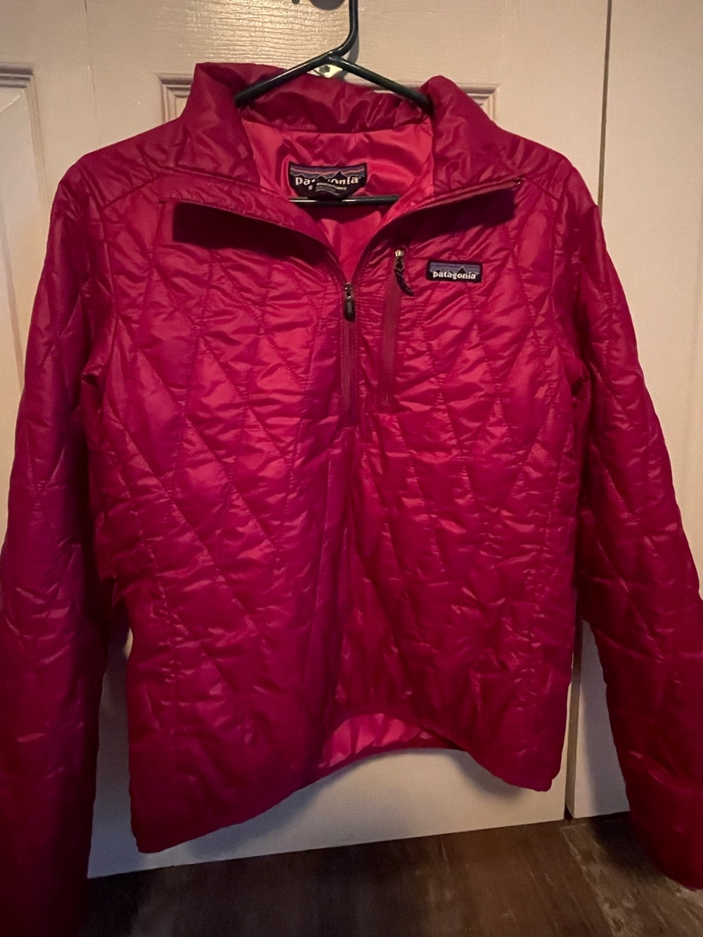 Patagonia Women’s Quilted Puffer Jacket in Berry Pink